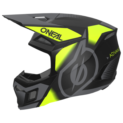 Κράνος μηχανής O'NEAL 3SERIES VISION BLACK/NEON YELLOW/GRAY V.24